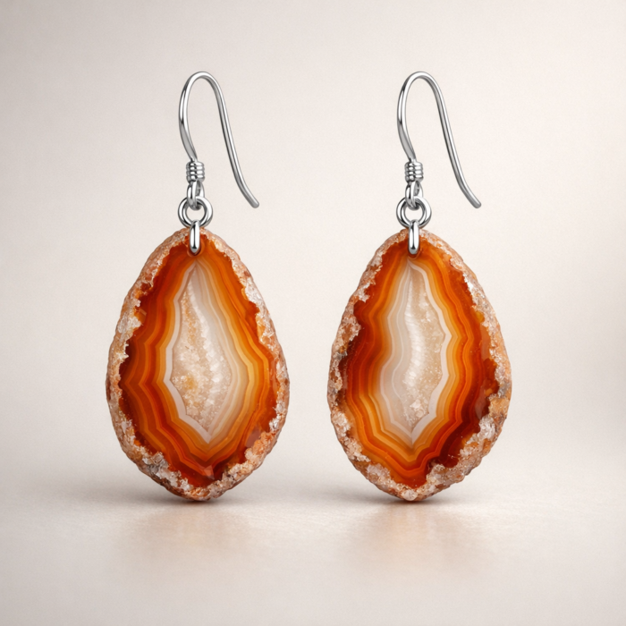 Agate Slice Drop Earrings