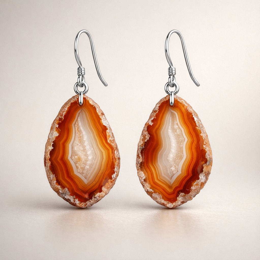 Agate Slice Drop Earrings