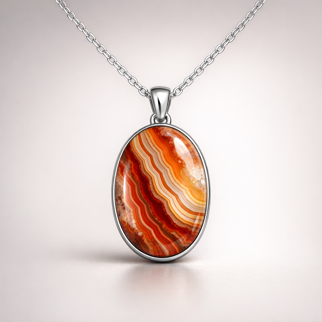 Lake Superior Agate Pendant Necklace